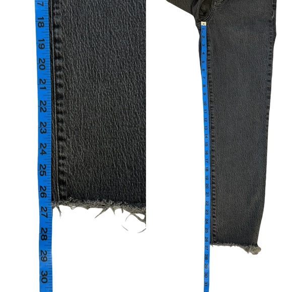 Madewell Perfect Vintage Straight Jeans Womens 25 High Rise Raw Hem Lunar Wash - Picture 12 of 13